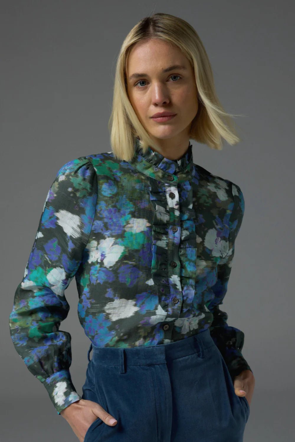 Zoe Kratzmann Dialect Top - forest blur blouse Zoe Kratzmann