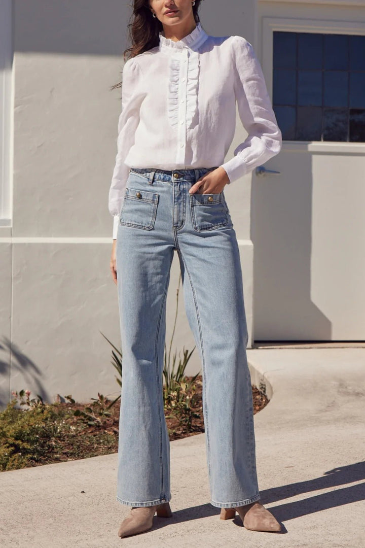 Zoe Kratzmann Dialect Top - Porcelain blouse Zoe Kratzmann