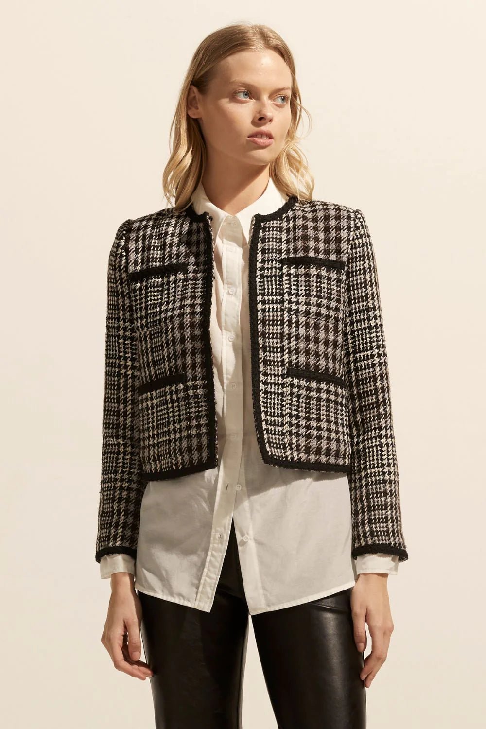 Zoe Kratzmann Patron Jacket - Boucle Check Jacket Zoe Kratzmann