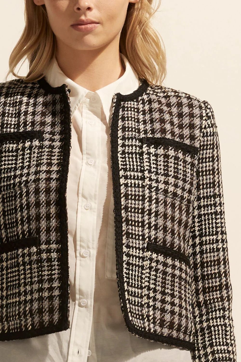 Zoe Kratzmann Patron Jacket - Boucle Check Jacket Zoe Kratzmann