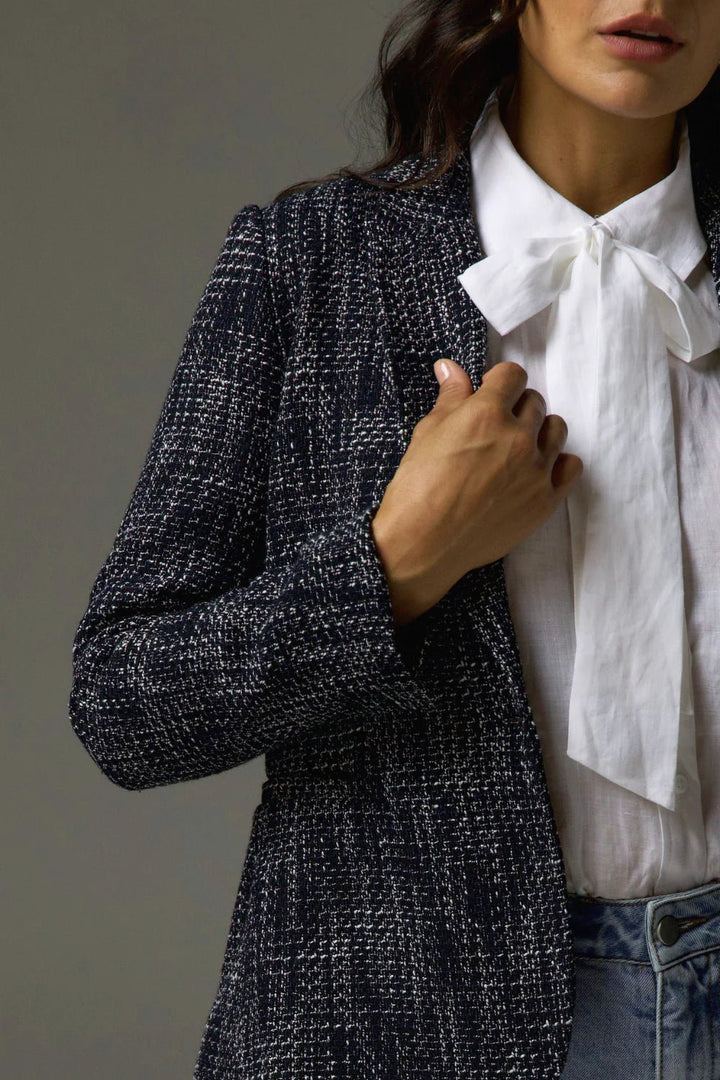 Zoe Kratzmann Poise Jacket - Black / White Boucle Jacket Zoe Kratzmann