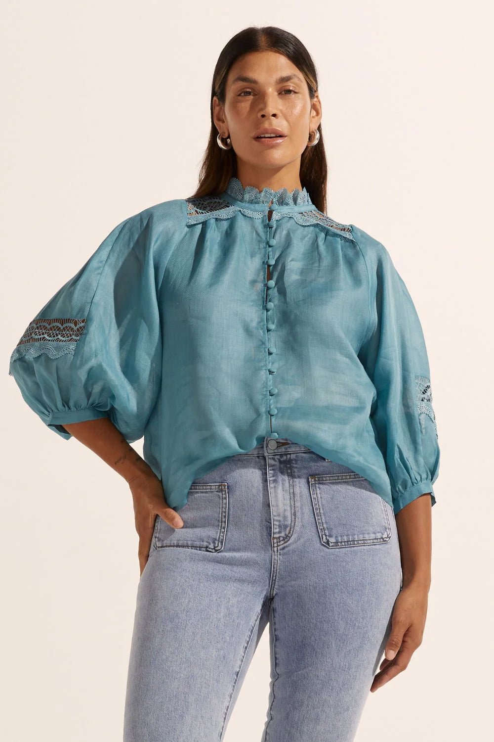 Zoe Kratzmann Quell Top - Seablue blouse Zoe Kratzmann
