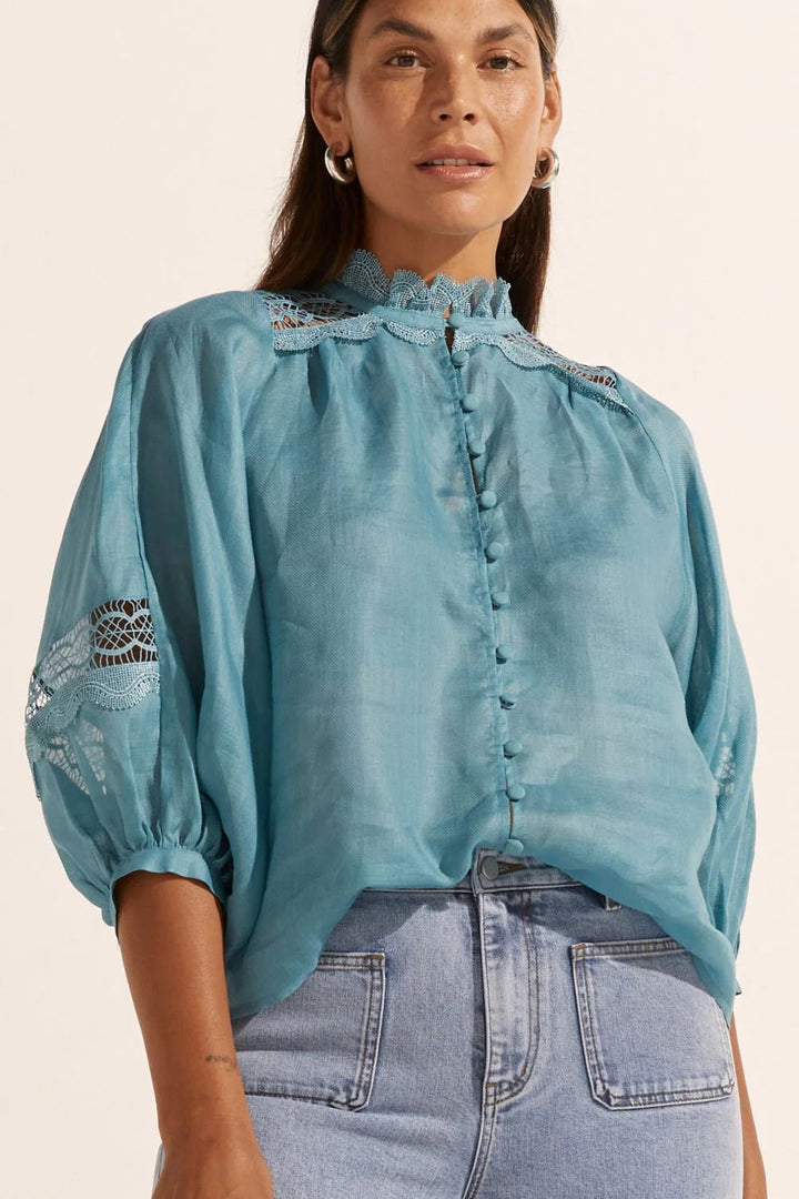 Zoe Kratzmann Quell Top - Seablue blouse Zoe Kratzmann