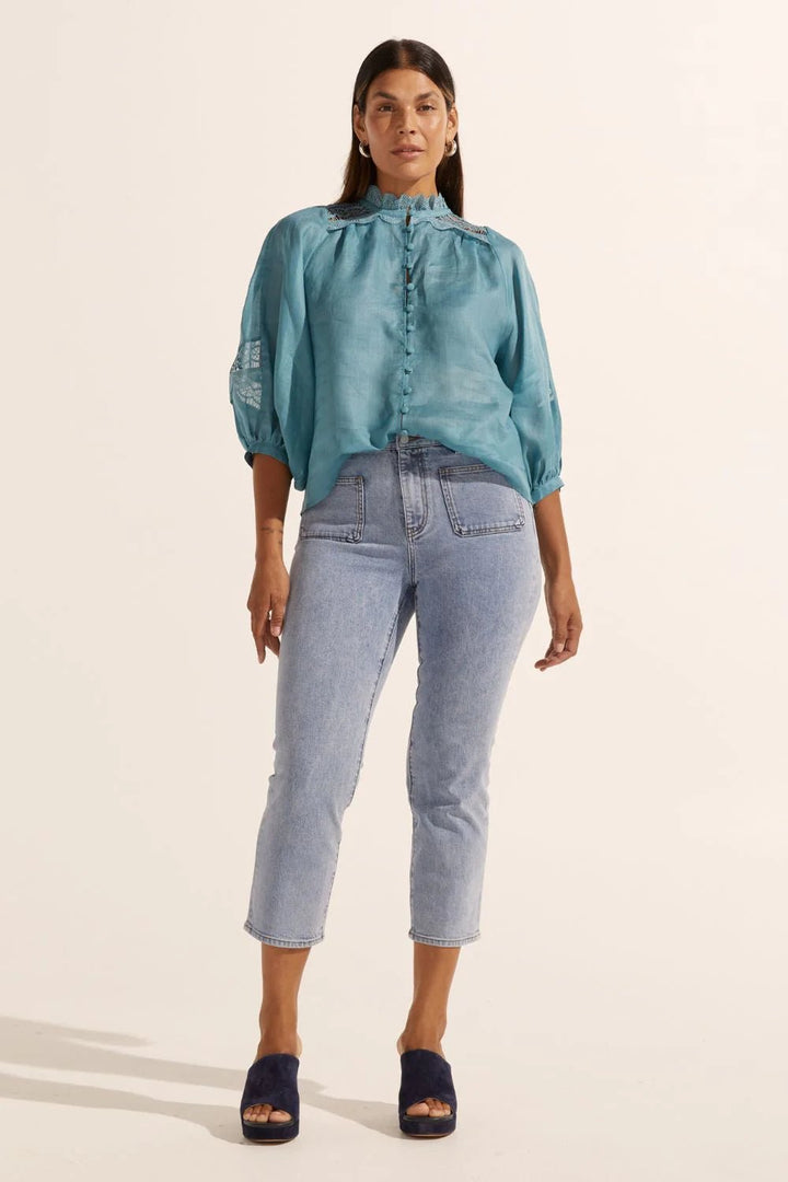 Zoe Kratzmann Quell Top - Seablue blouse Zoe Kratzmann