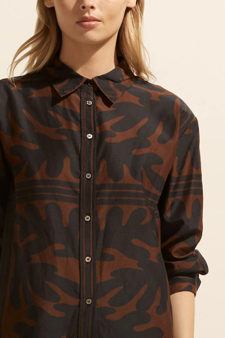 Zoe Kratzmann Reflex Top - Choc Frond blouse Zoe Kratzmann
