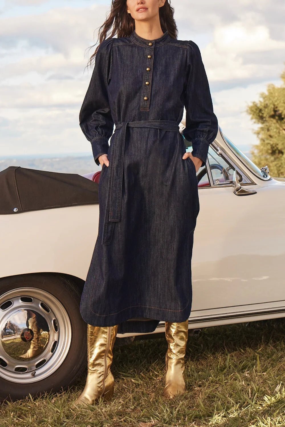 Zoe Kratzmann Snapshot Dress - Dark Denim Dresses Zoe Kratzmann