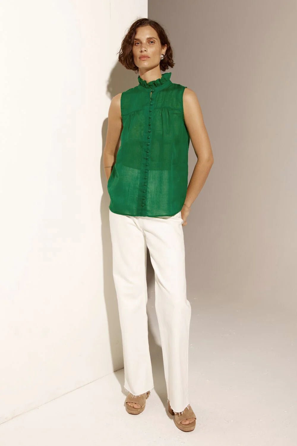 Zoe Kratzmann - Tempo Top Palm Green blouse Zoe Kratzmann