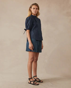 Maggie the Label Laura Top - Navy Shirt Maggie the Label   