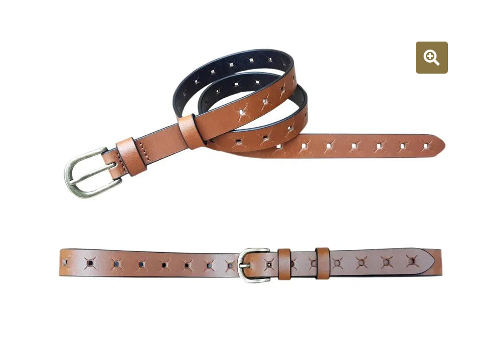 Leather X Belt - Tan belt Rugged Hide   