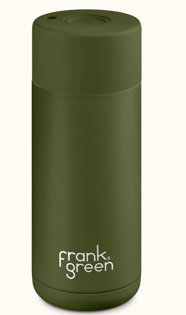 Frank Green Ceramic Reusable Cup - 16oz/475ml - KHAKI Drink Bottles Frank Green khaki  