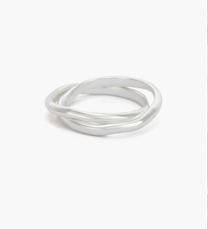 BOTANICA DOUBLE RING - Sterling Silver Jewelery Kirstin Ash   