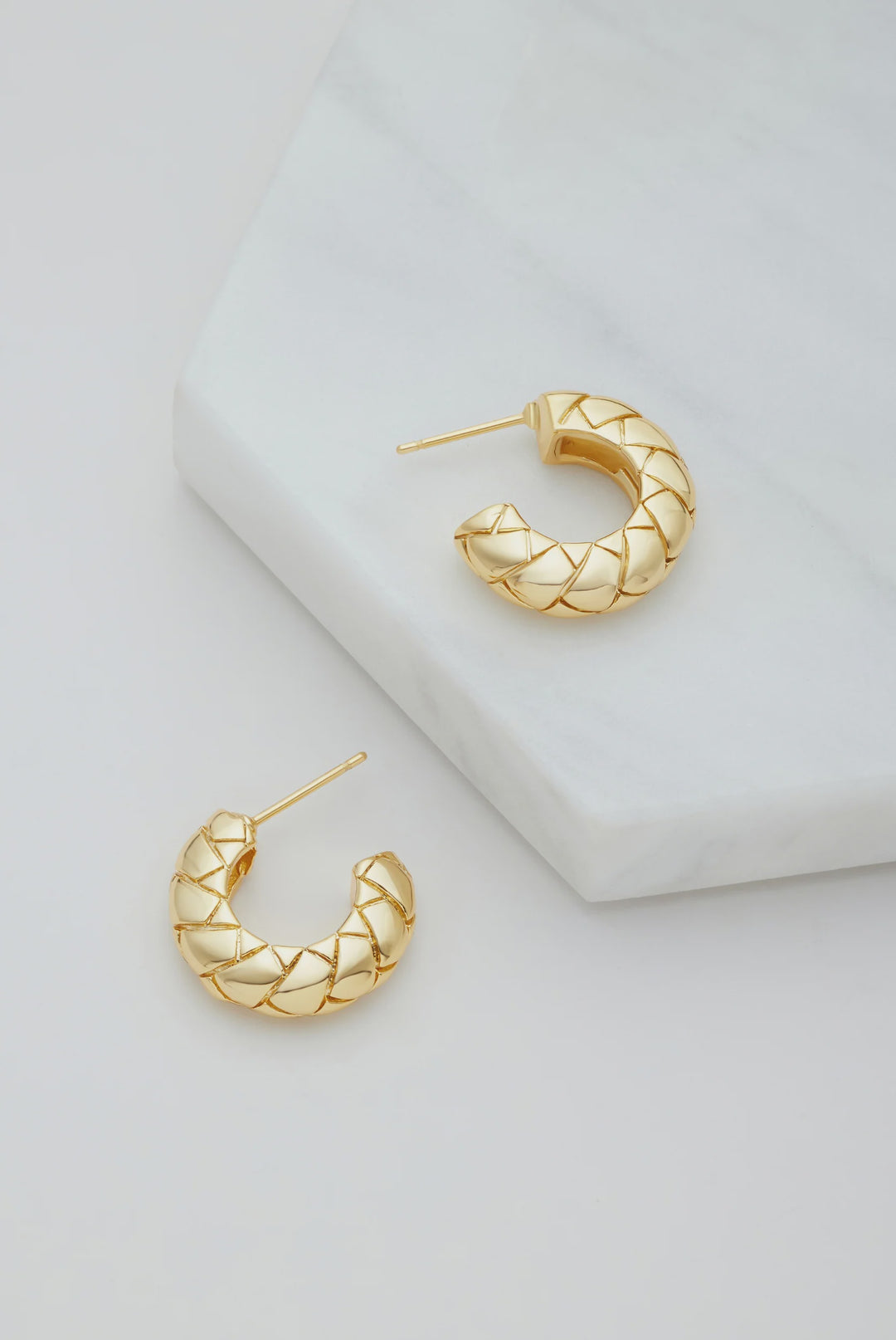 Briana hoop earing - Gold earings Zafino Jewellery   