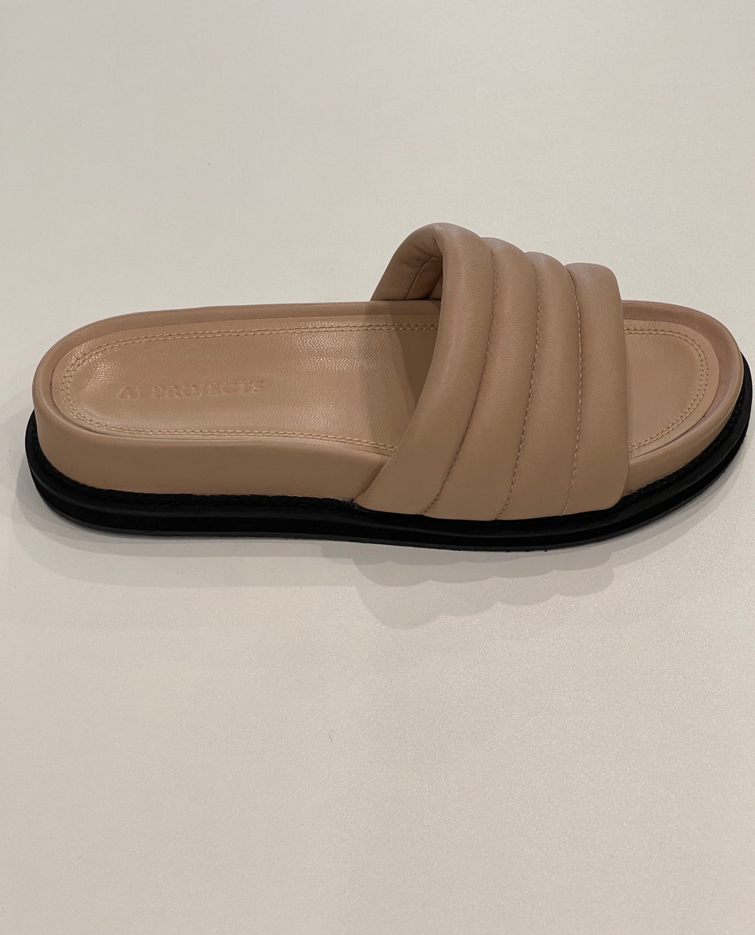 Puffy Slides - fossil / Black General AJ Projects   