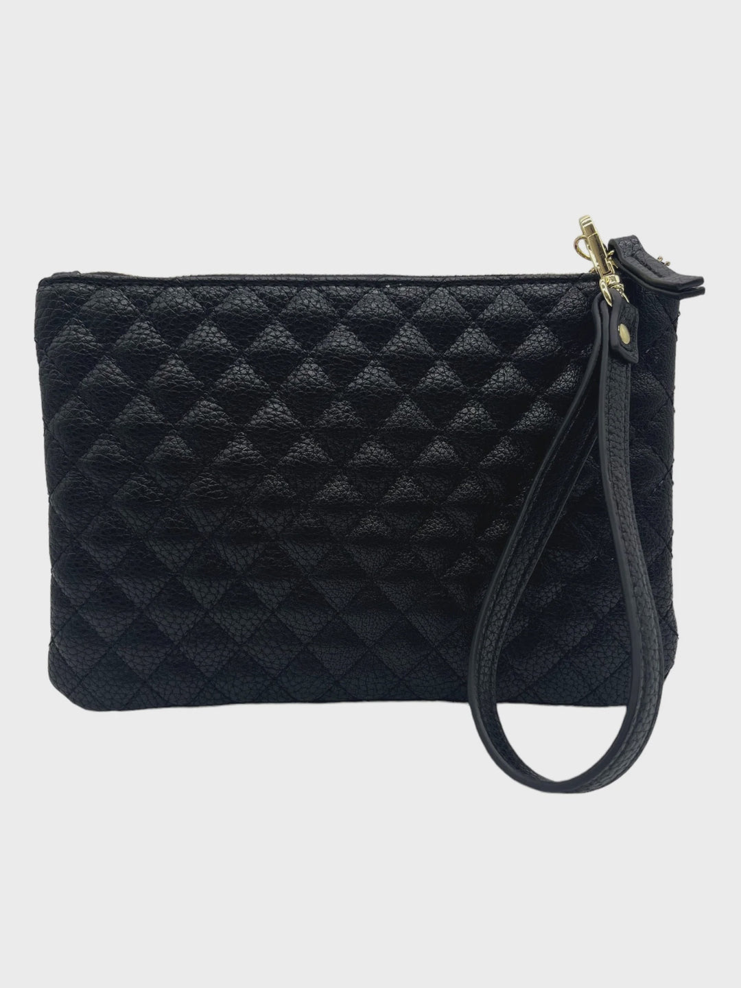 Melissa Quilted Clutch Black Bags zjoosh   