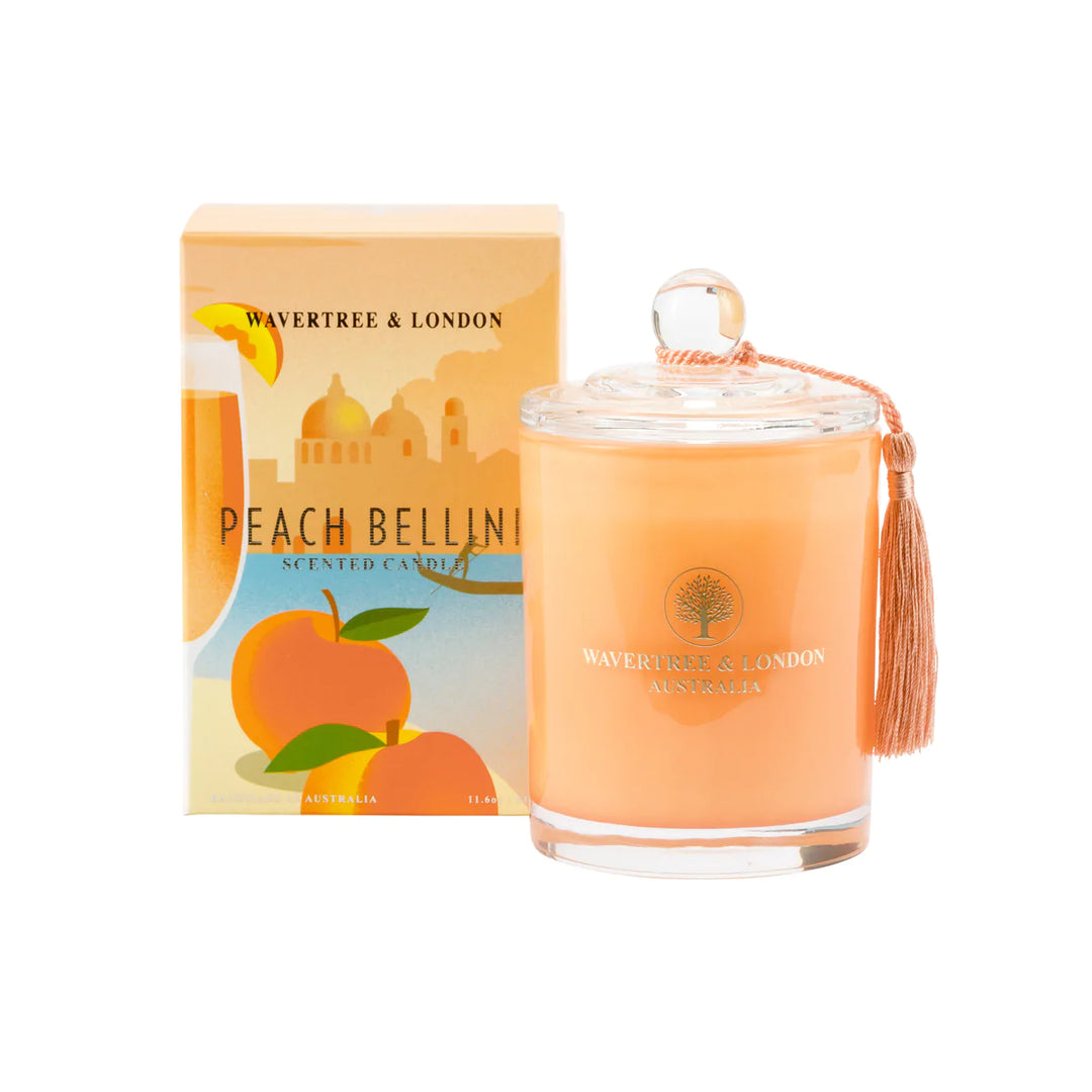 Peach Bellini Candle Candles Wavertree & London   