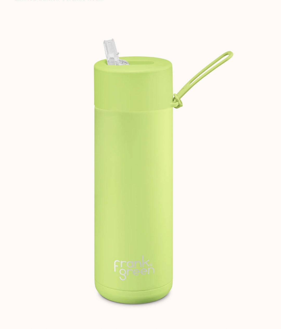 Limited Edition 20oz Stainless Steel Ceramic Reusable Bottle Pistachio Green  with Straw Lid Hull Drink Bottles Frank Green   