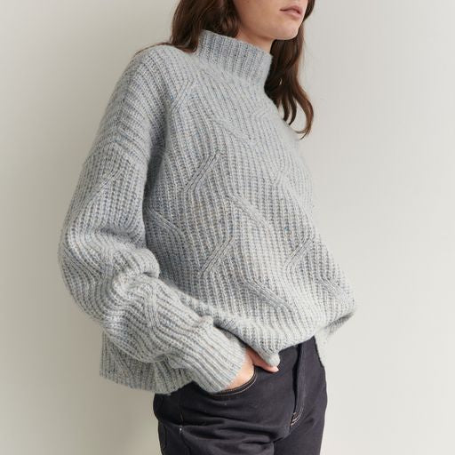 Cable Knit Blue knits POL   