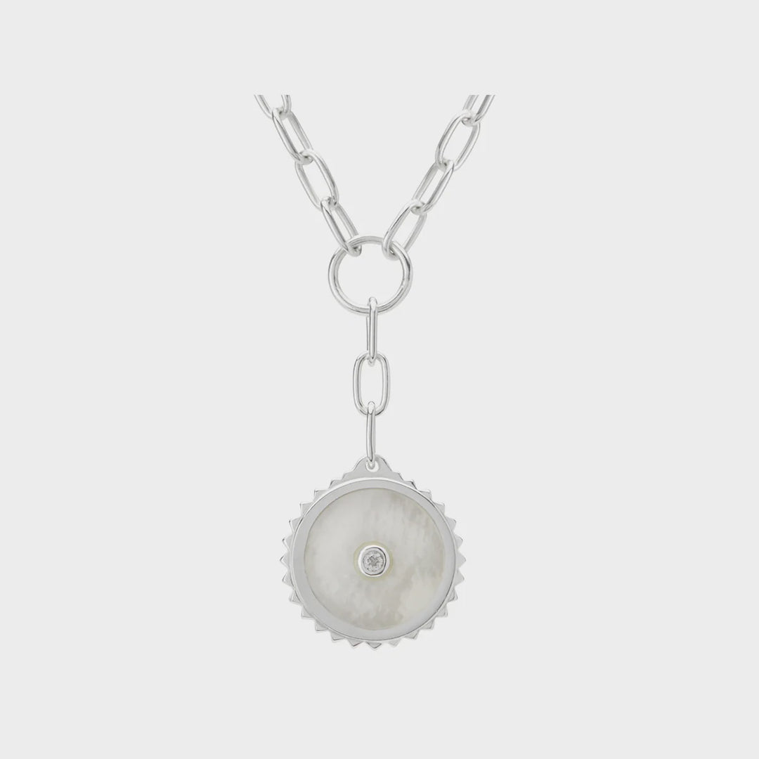 Murkani Halcyon Shield Drop Necklace Necklaces Murkani Jewellery   