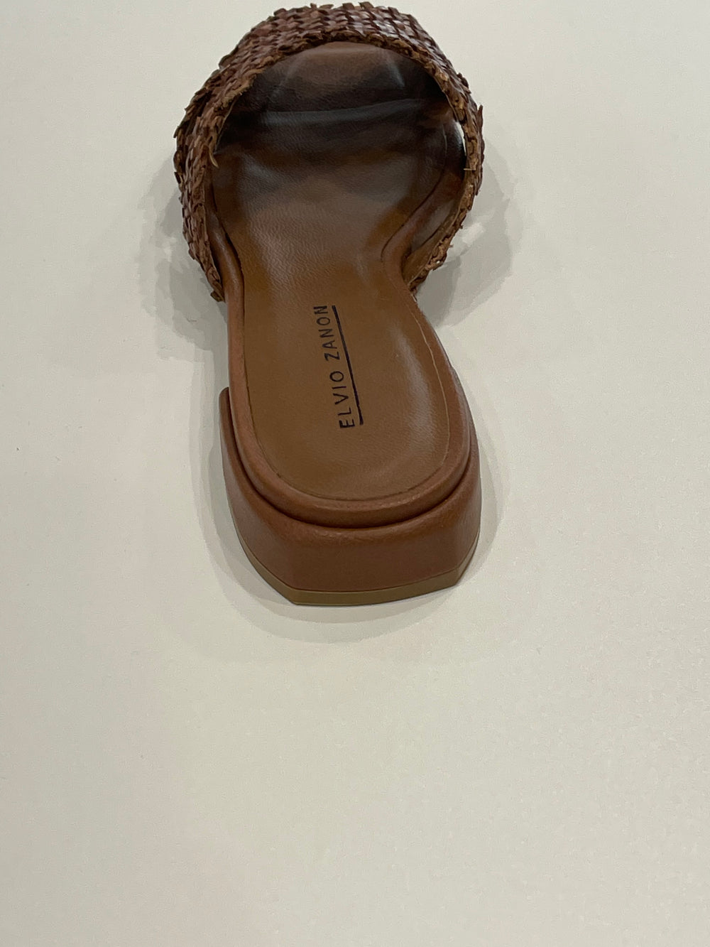 Elvio Zanon Leather Slides Camelia - brown Shoes Elvio Zanon   