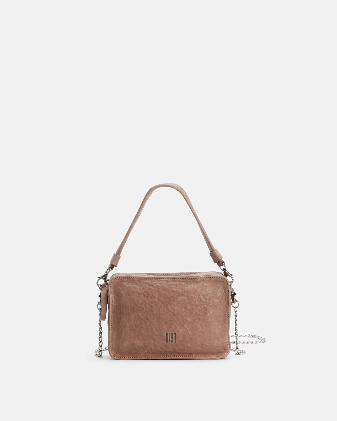 Biba Logan Leather bag - Taupe Small Handbags Biba   