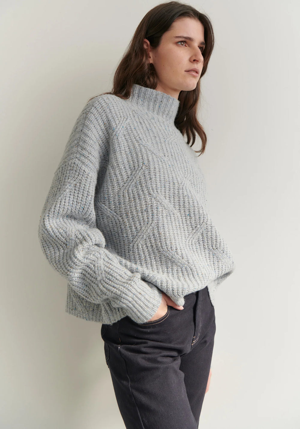 Cable Knit Blue knits POL   