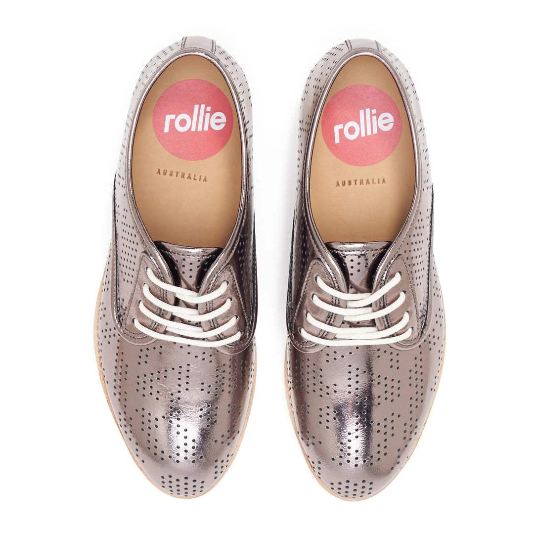 Rollie Derby Maze Pewter Crinkle/Black Shoes Rollie   