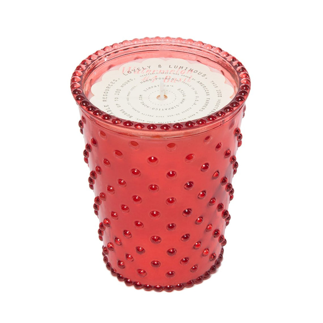 Watermelon Basil Hobnail candle - 100 Hour Candles Saison   