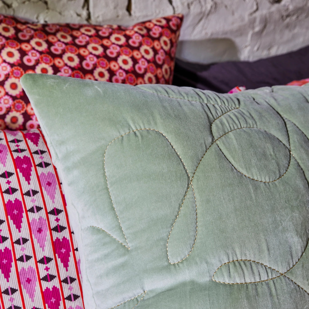 Ursula velvet sham - Sage Pillows Sage & Clare   