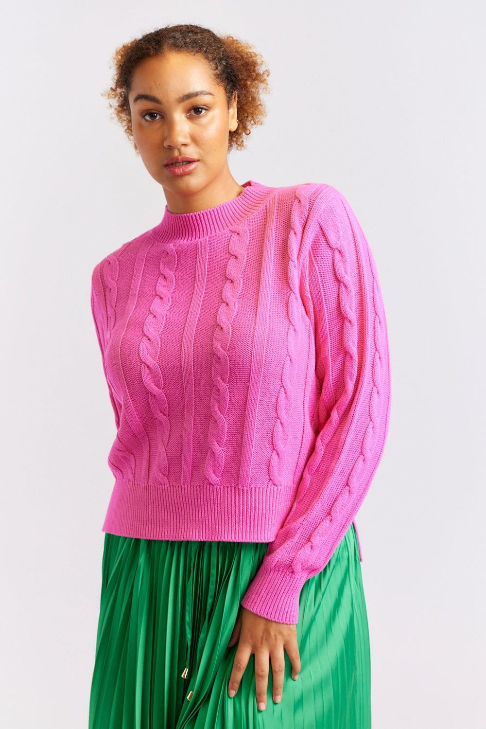 Amber Sweater Hot Pink knits Alessandra   