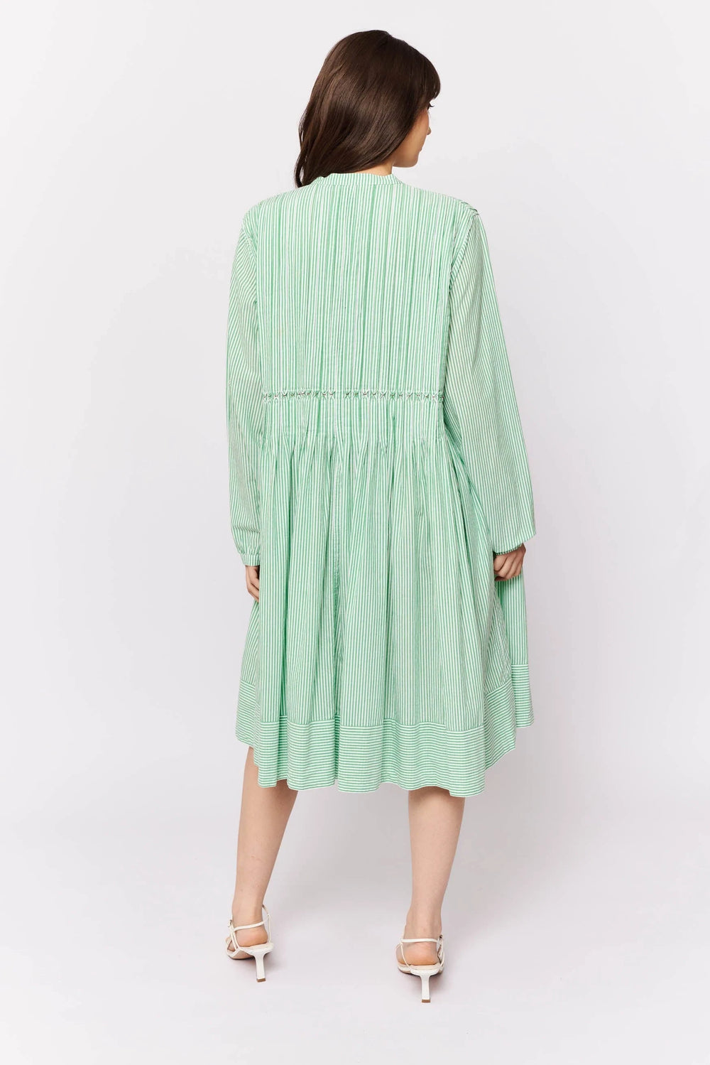 Alessandra Arabesque Dress - Green Stripe Dresses Alessandra   