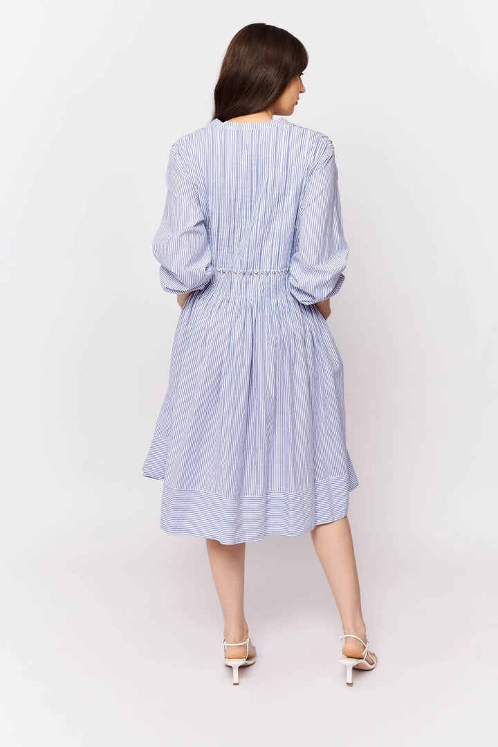 Alessandra Arabesque Dress - Royal Blue Stripe Dresses Alessandra   
