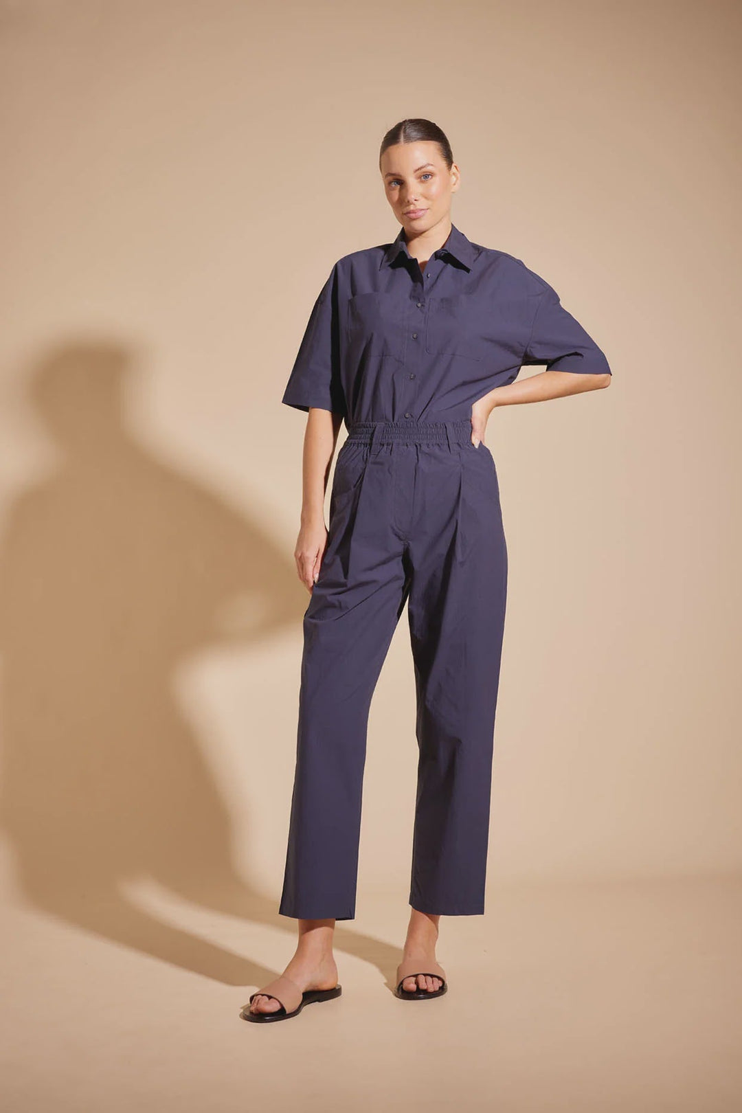 Alessandra Rhone Pant - Navy Shirt Alessandra