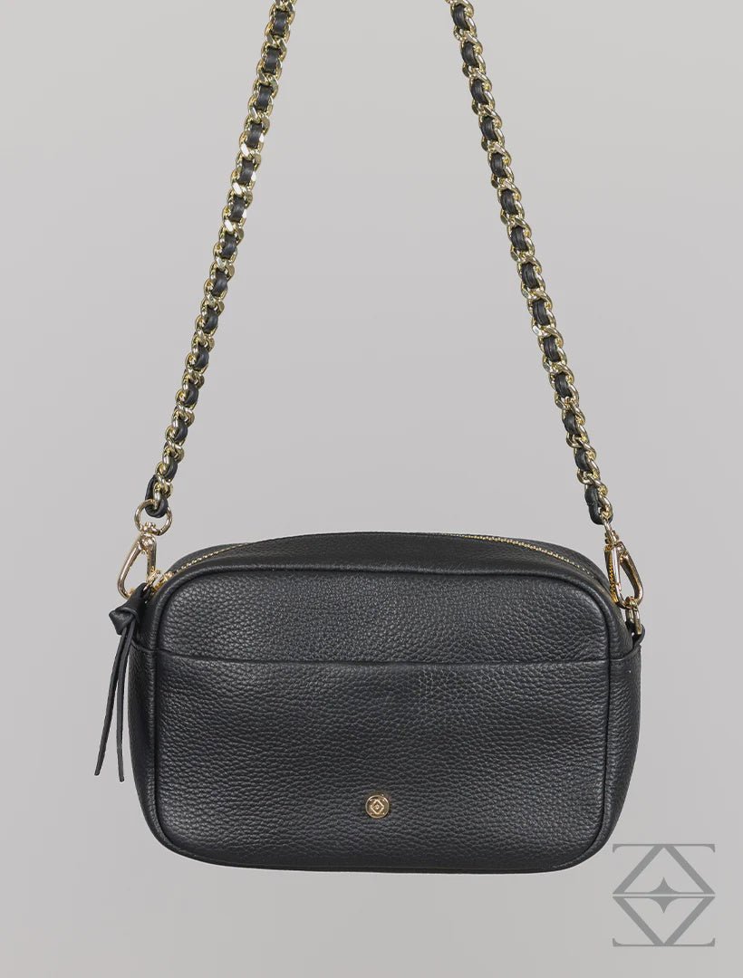 Candice Cross Body Leather Bag - Black Bags zjoosh