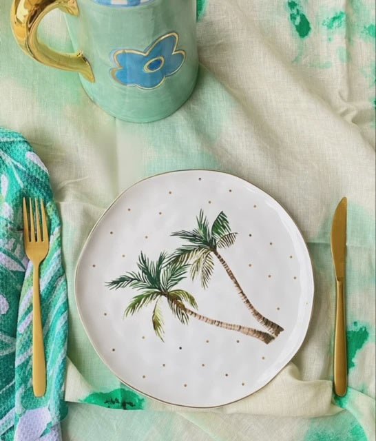 Carla Dinnage Tropical Palm Plate 26cm home Carla Dinnage