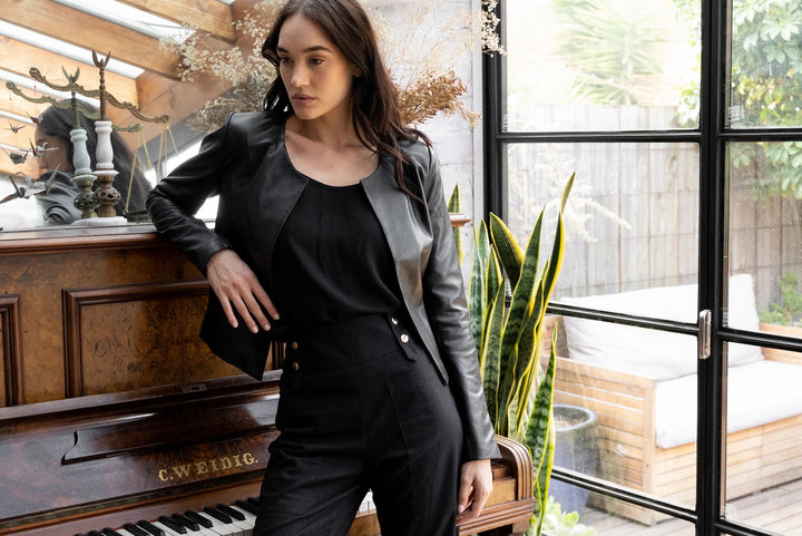 Dea The Label Leather Jacket - Black Jacket Dea the Label