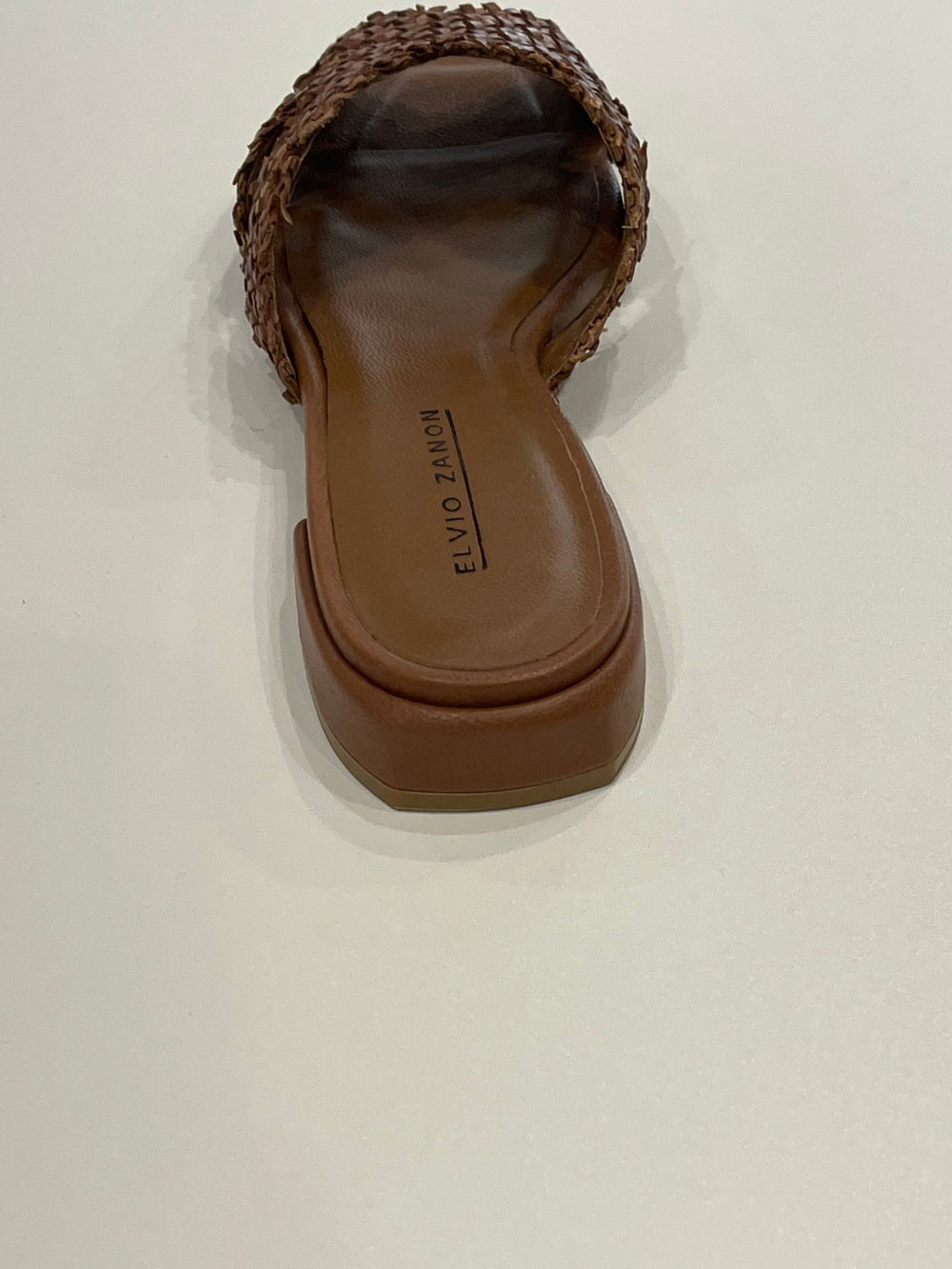 Elvio Zanon Leather Slides Camelia - brown Shoes Elvio Zanon
