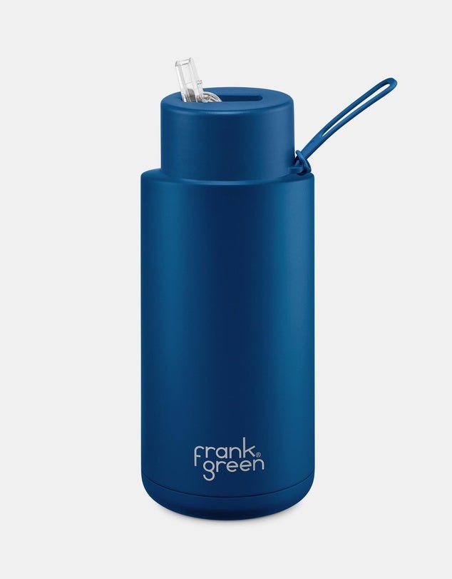 Frank Green Ceramic Reusable Bottle 34oz/1litre - DEEP OCEAN Drink Bottles Frank Green