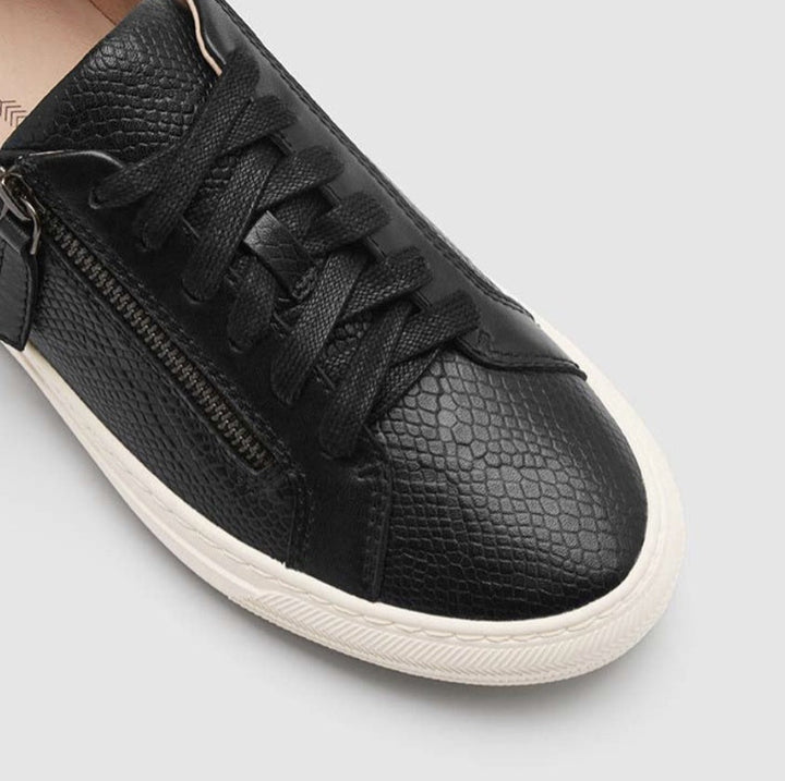 Frankie4 - Billie Black Reptile Shoes FRANKIE4