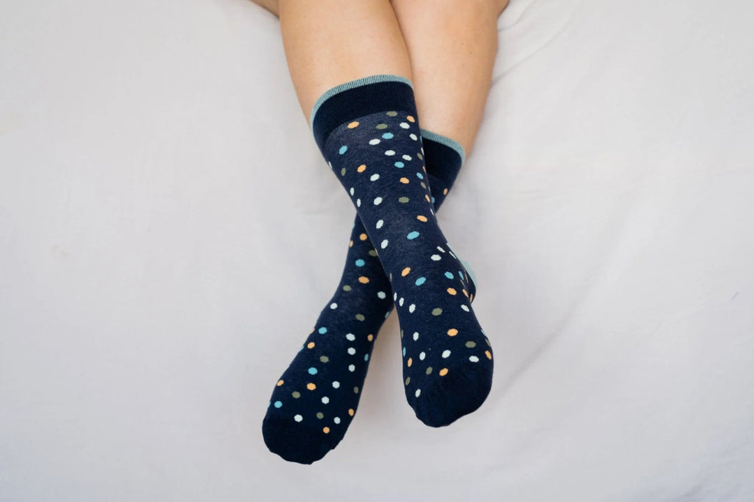 Joode Socks - Size 41-46 SOCKS Joode Polka Dot Navy