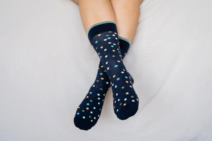 Joode Socks - Size 41-46 SOCKS Joode Polka Dot Navy