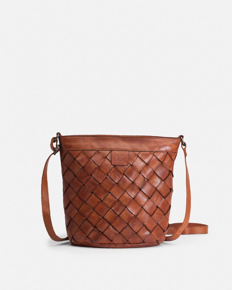 Lewisberg Leather Cross Body Bag - Tan / brown  / Black  LEI2L Handbags, Wallets & Cases Biba Tan  