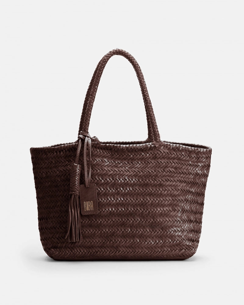 Biba Leather Shopper Bag Perkins  - Brown / Tan / Black / Camel Handbags, Wallets & Cases Biba Brown  