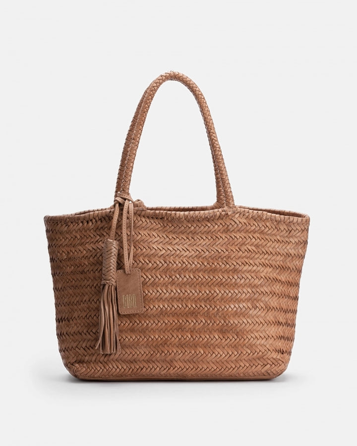Biba Leather Shopper Bag Perkins  - Brown / Tan / Black / Camel Handbags, Wallets & Cases Biba   