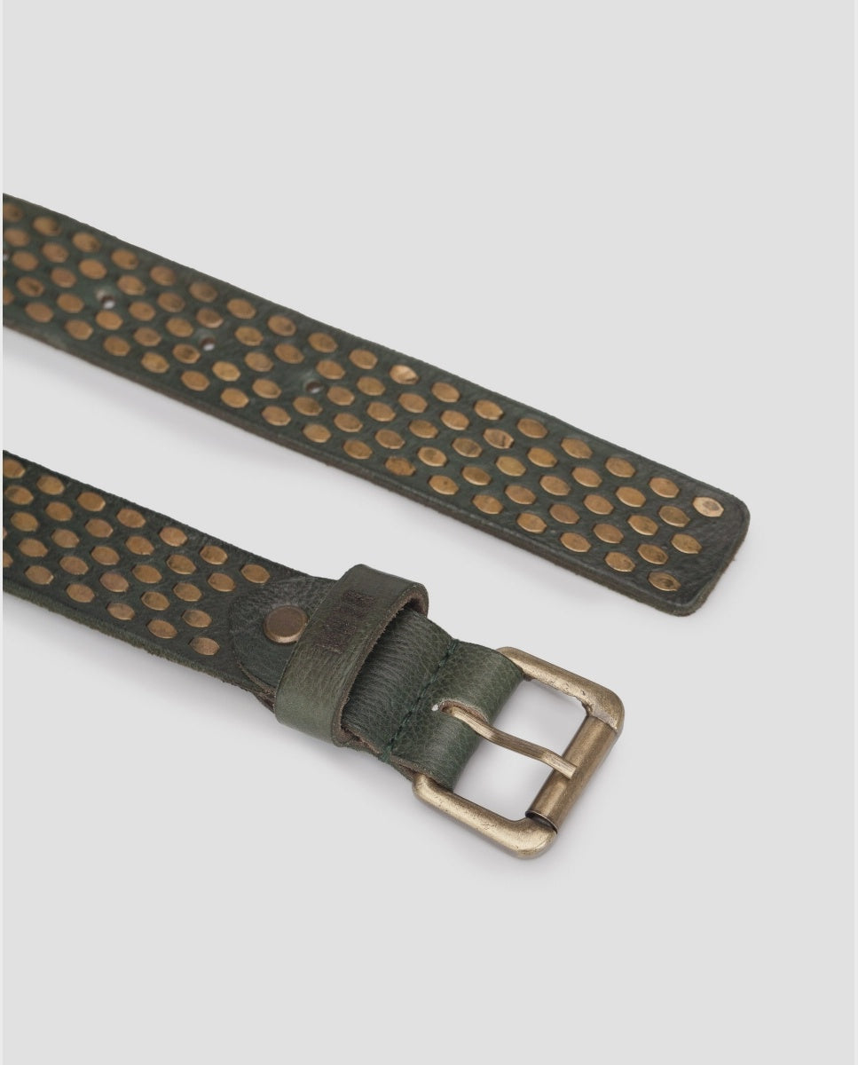 BIBA Leather Belt  LOVINGTON - Khaki Belts Biba   