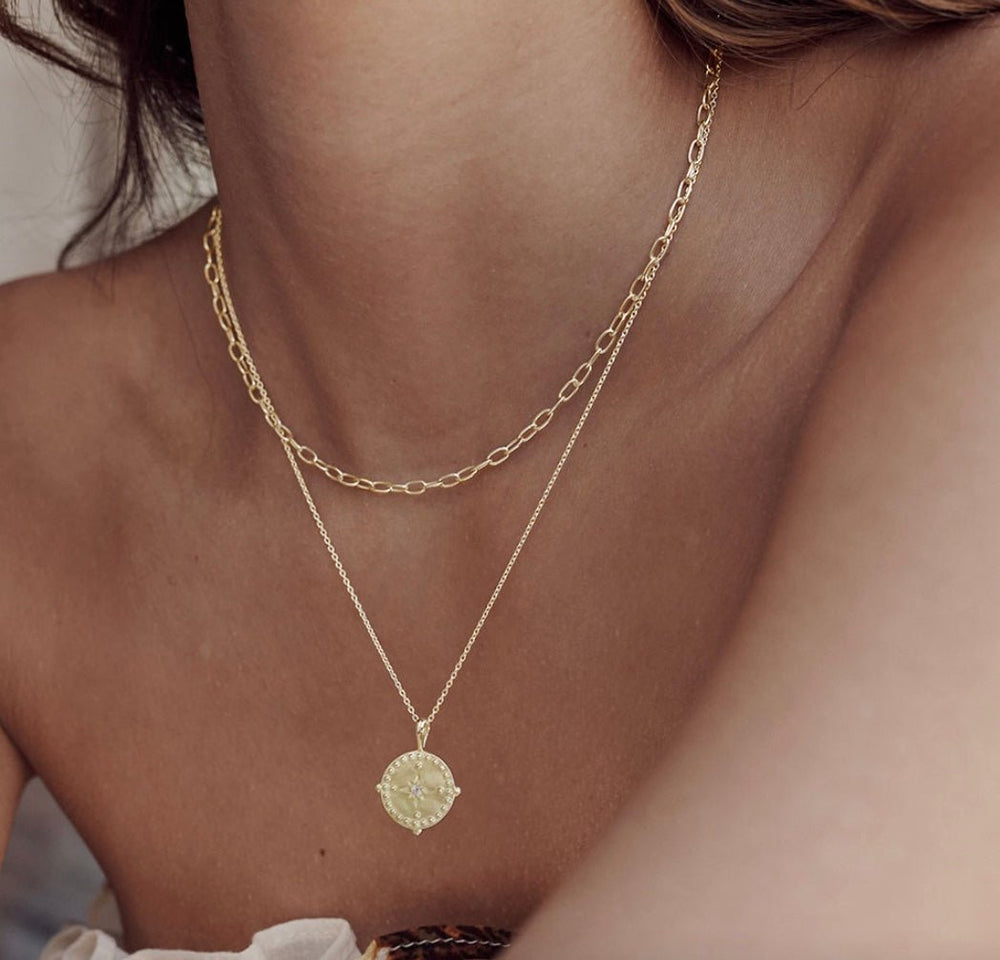 Murkani Curb Link Choker in 18 KT Yellow Gold Plate on Sterling Silver Necklaces Murkani Jewellery