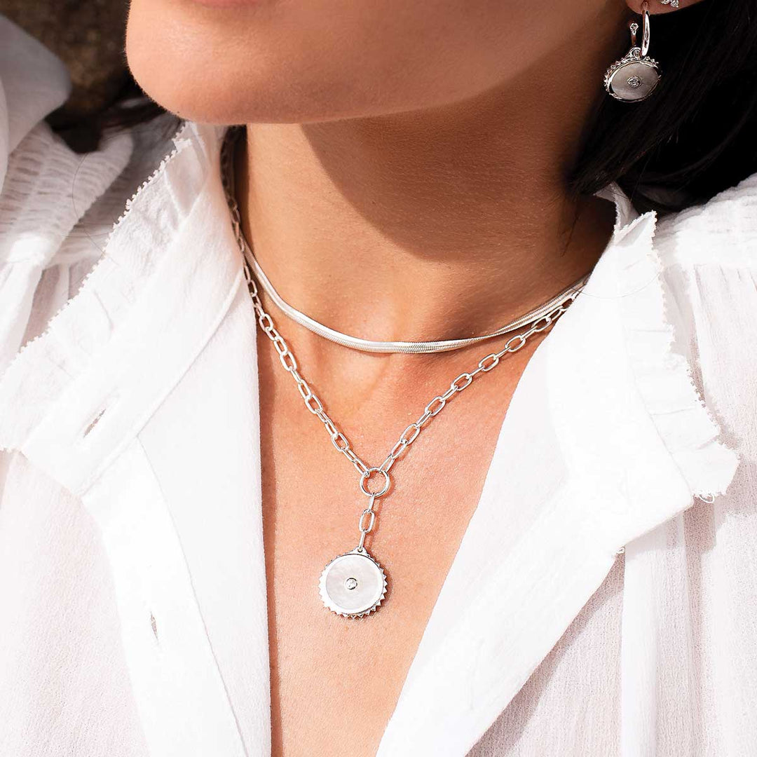 Murkani Halcyon Shield Drop Necklace Necklaces Murkani Jewellery