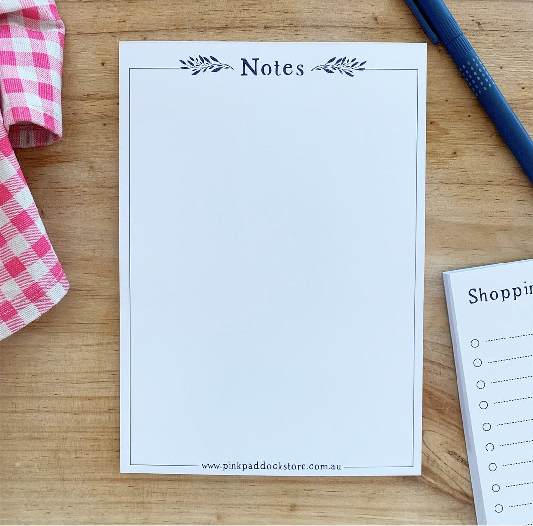 A5 Market 'Notes' Notepad gifts Pink Paddock Store   