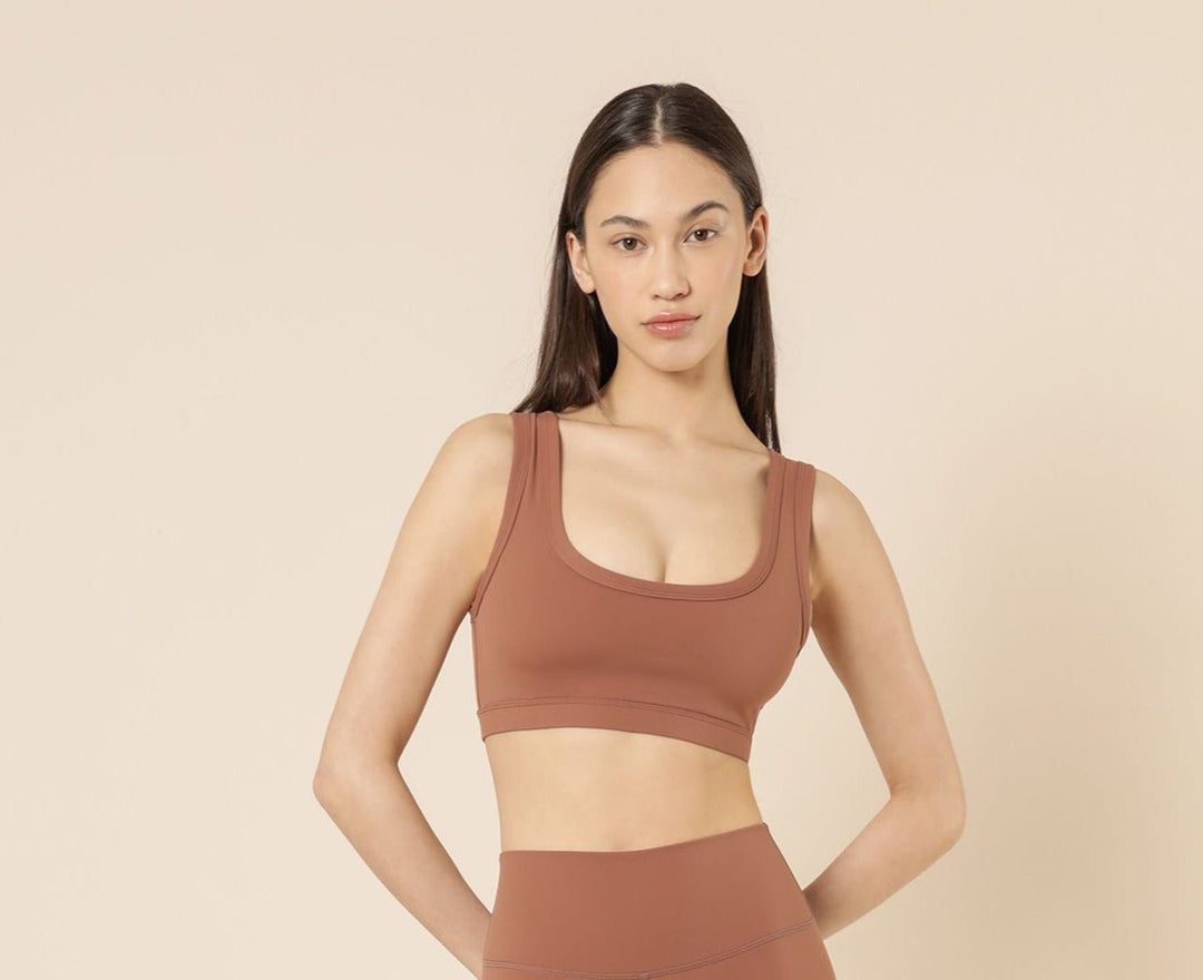 Nude Lucy Active Top - Rosewood activewear nude lucy