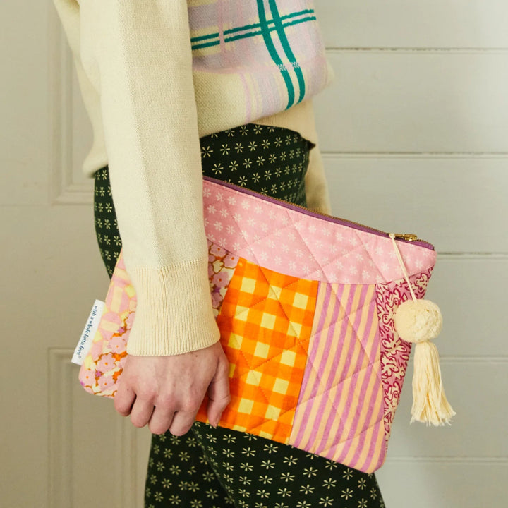 Prescot Patch Clutch Cosmetic & Toiletry Bags Sage & Clare