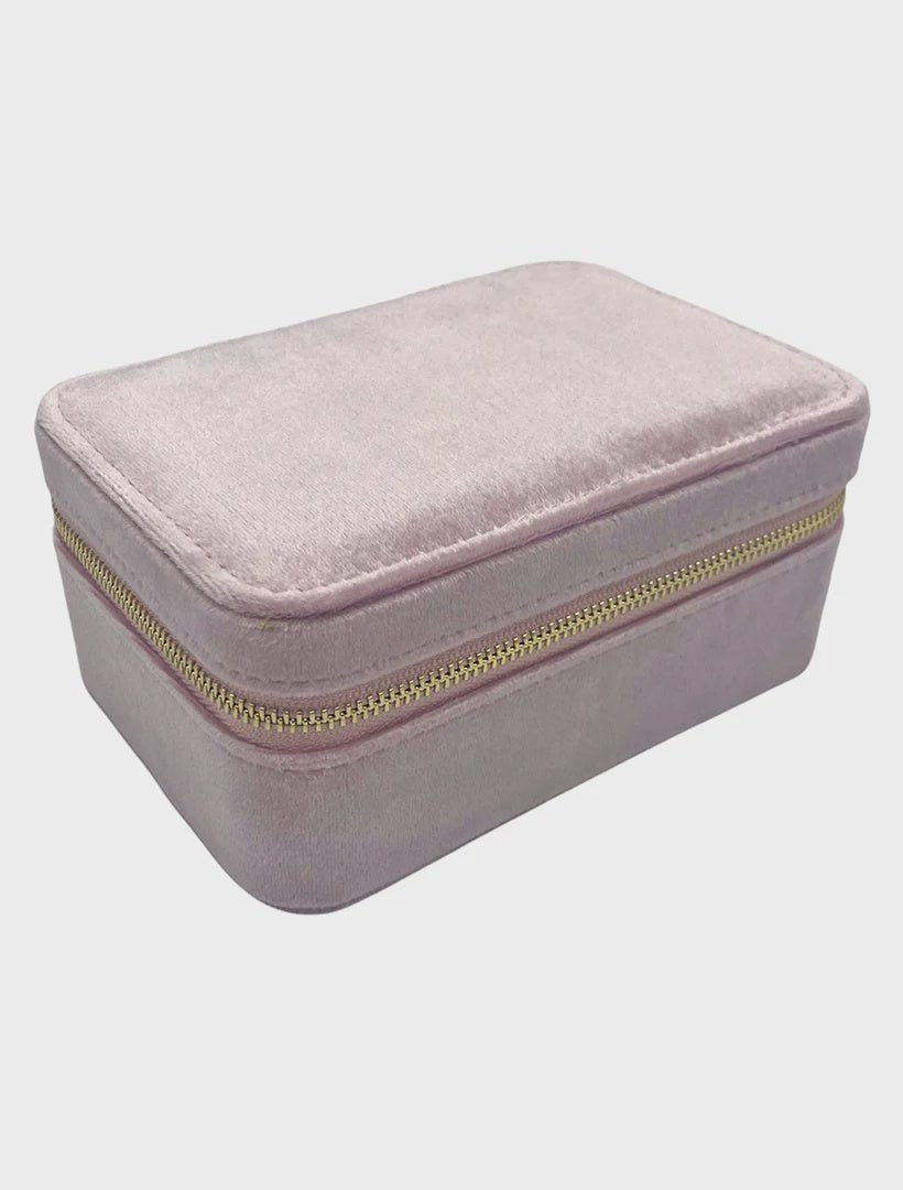 Rectangle Velvet jewellery Case - Pink Accessories zjoosh
